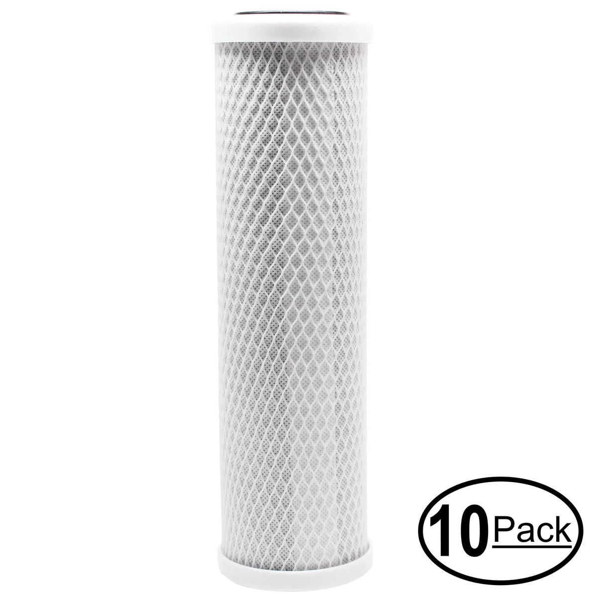 10-Pack Replacement for iSpring RCC7AK Activated Carbon Block Filter - Universal 10 inch Filter for iSpring 123Filter 6-stage 75GPD Reverse Osmosis ALKALINE PH System - Denali Pure Brand - Perfect for your project
