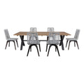 Glendora Island Outdoor 7 Piece Live Edge Dining Set in Eucalyptus and Rope - Perfect for your project