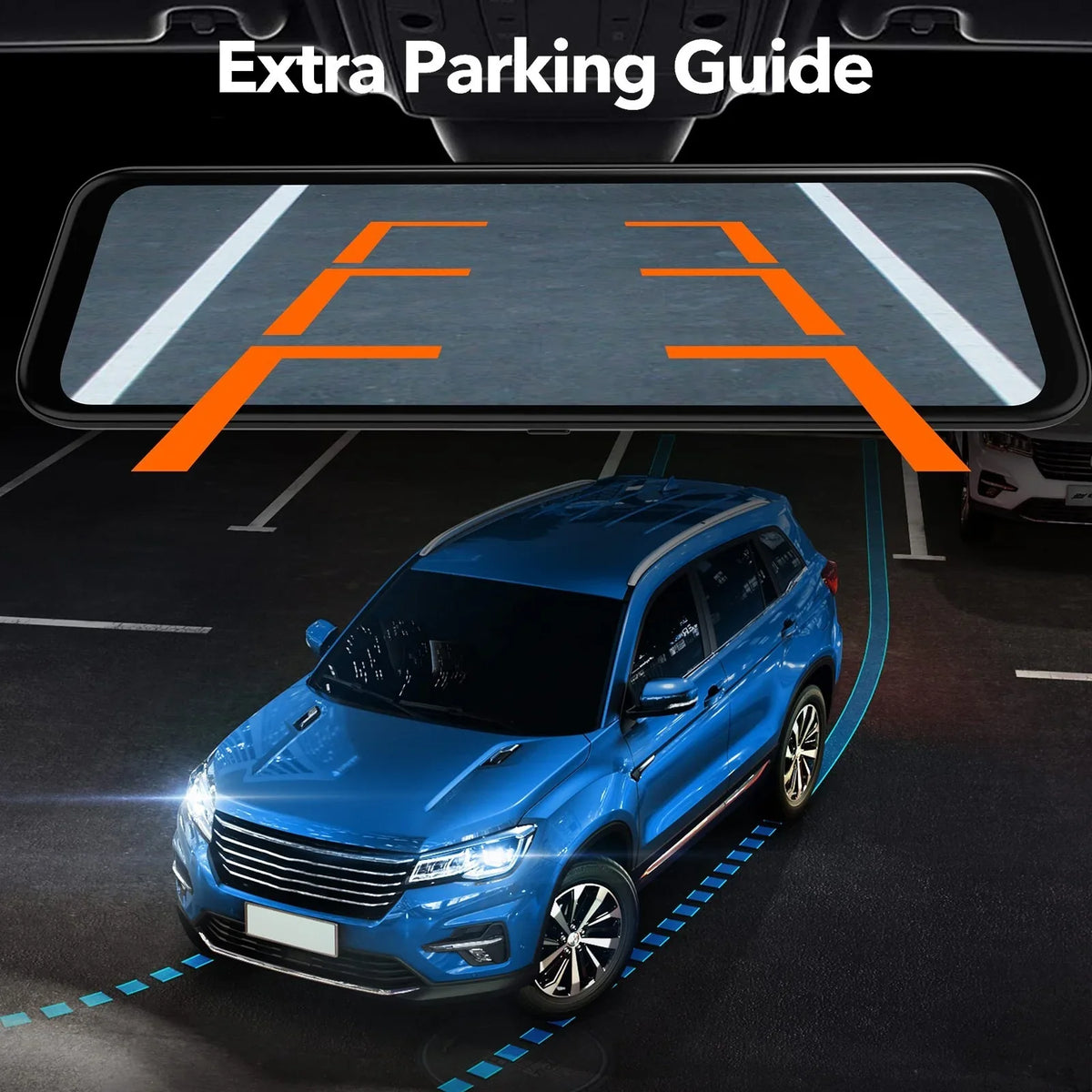 12" 4K Mirror Dash Cam, 2160P WiFi Rear View Mirror Dash Cam with 1440P Rear Camera, WiFi Dual Dash Camera for Cars with Parking Assist, G-Sensor, 64GB TF Card & GPS - Perfect for your project