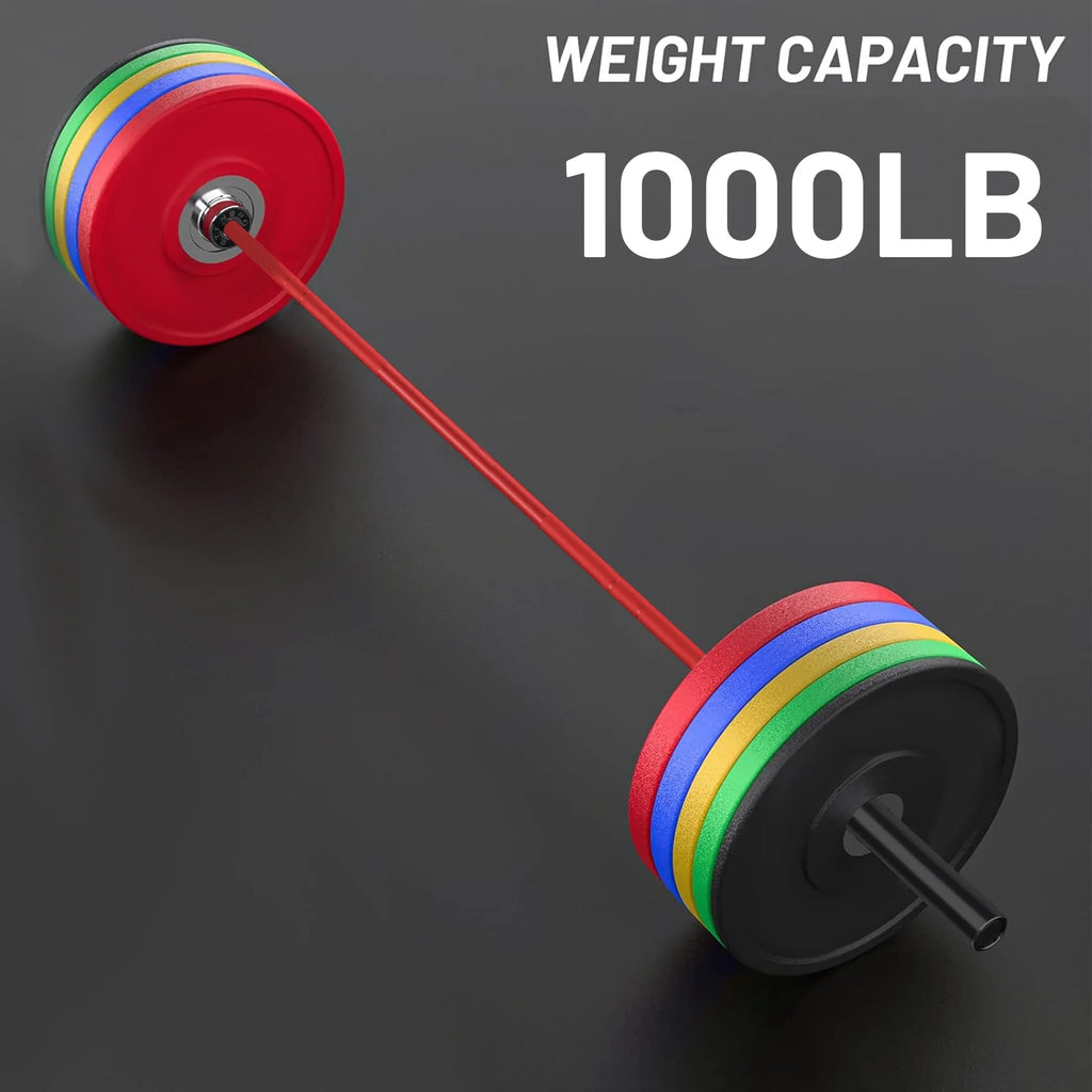 Top-quality Olympic Bar Solid Chrome Barbell Weights Lifting Power Lifting Red Hard Chrome Barbells