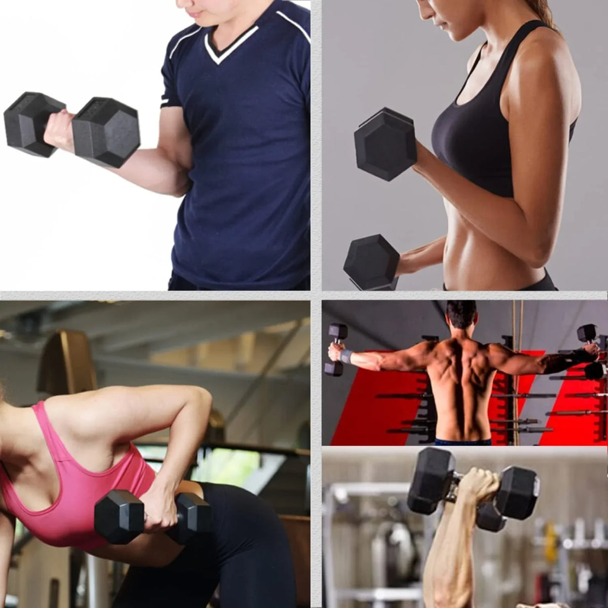 12LB Set Of 2 Hex Dumbbells Rubber Coated Cast Iron Hex Black Dumbbell Weights For Exercises Neoprene Dumbbell Hand Weights Anti-Slip Anti-Roll Hex Shape Colorful 12Lbs Pair - Perfect for your project