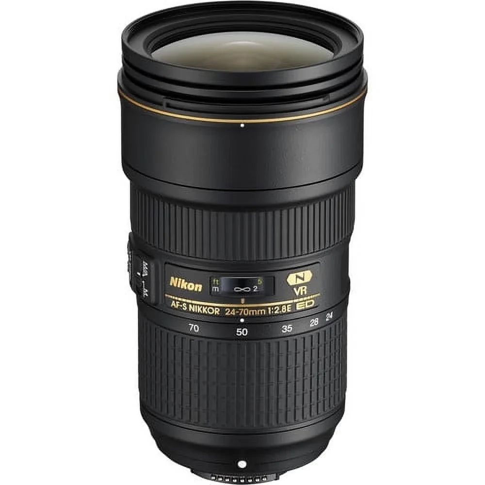 Top-quality Nikon AF-S NIKKOR 24-70mm f/2.8E ED VR Lens 20052 - 7PC Accessory Bundle
