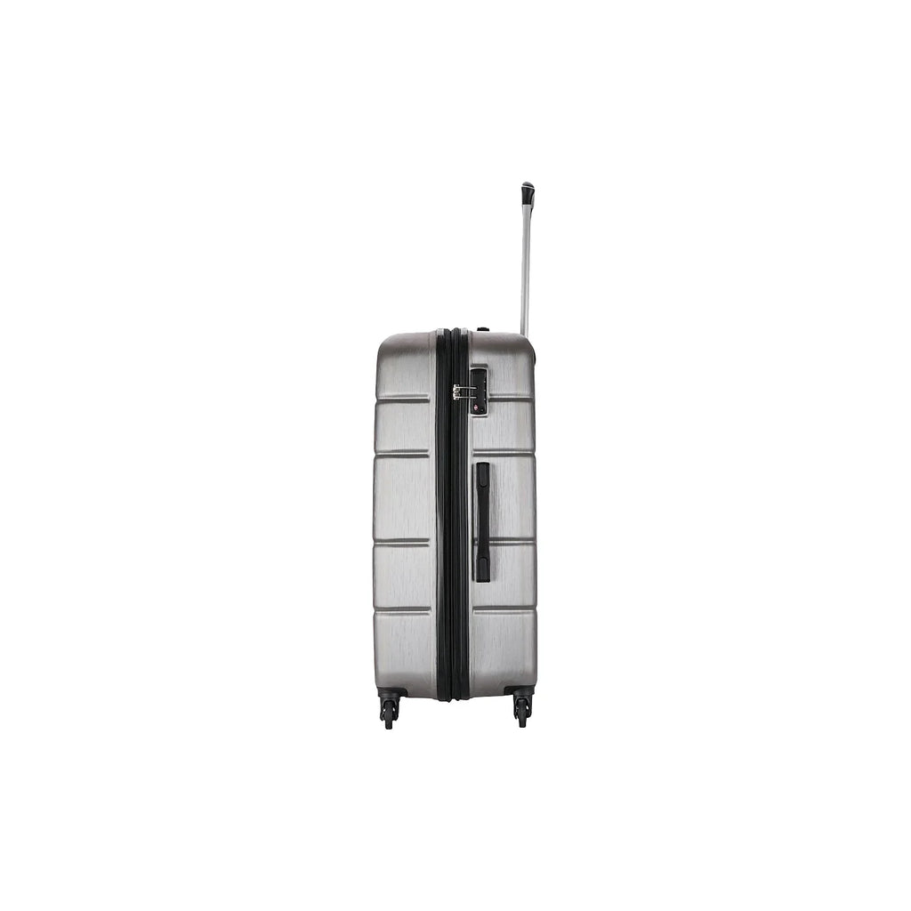 DUKAP RODEZ Large Plastic 4-Wheel Spinner Luggage Silver (DKROD00L-COA)