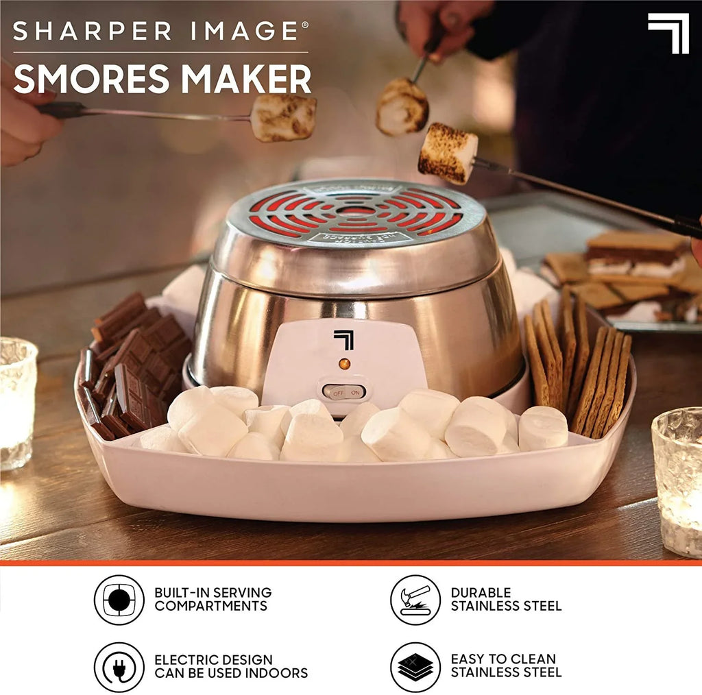 Top-quality SHARPER IMAGE Electric Tabletop S'mores Maker for Indoors, 6 Piece Set