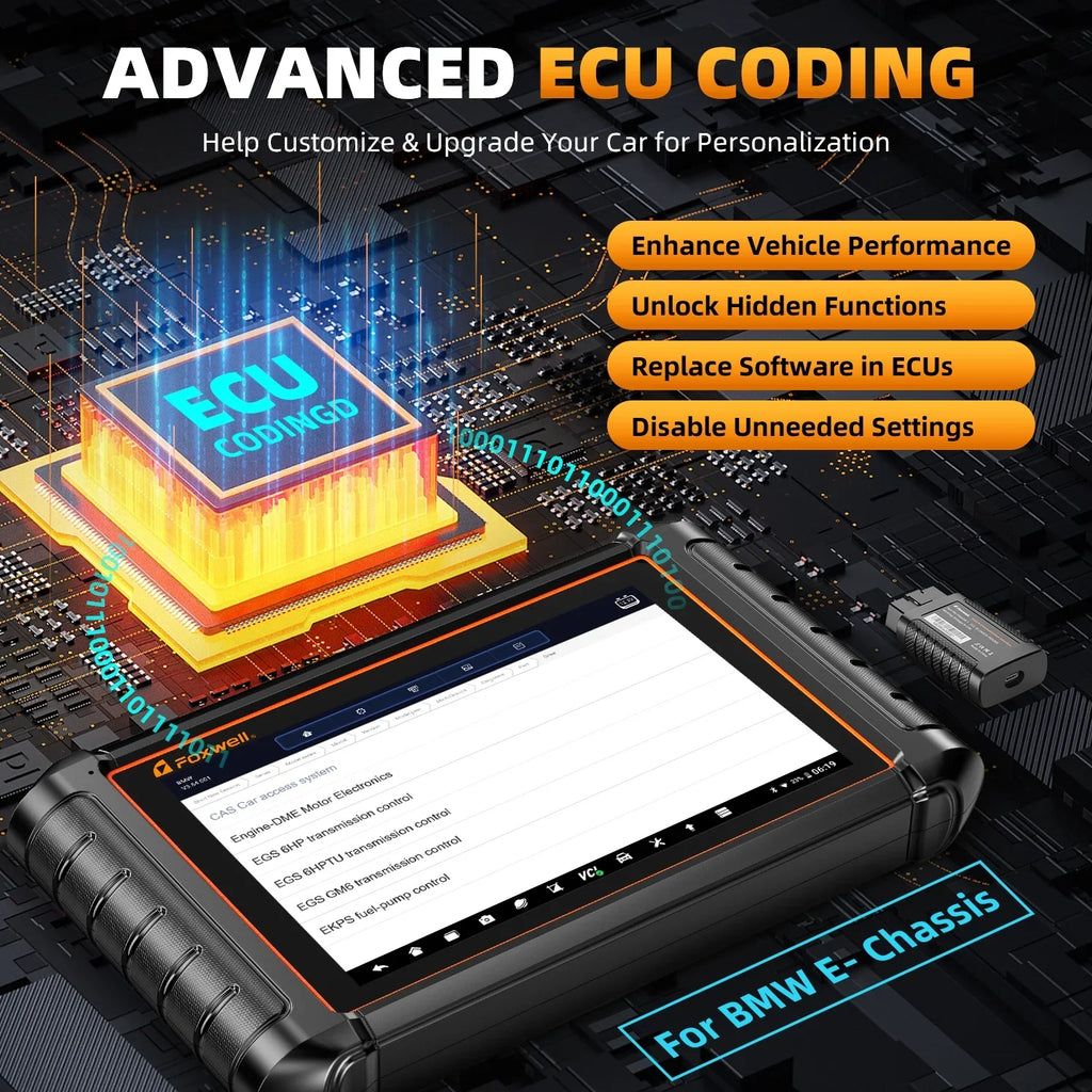 Top-quality Foxwell NT909 Automotive Bi-Directional Diagnostic Scan Tool All Systems OBD2 Scanner ECU Coding Active Test 30+ Reset Services Car Code Reader Scanning Tablet Car Doctor EOBD OBDII Auto Live Data