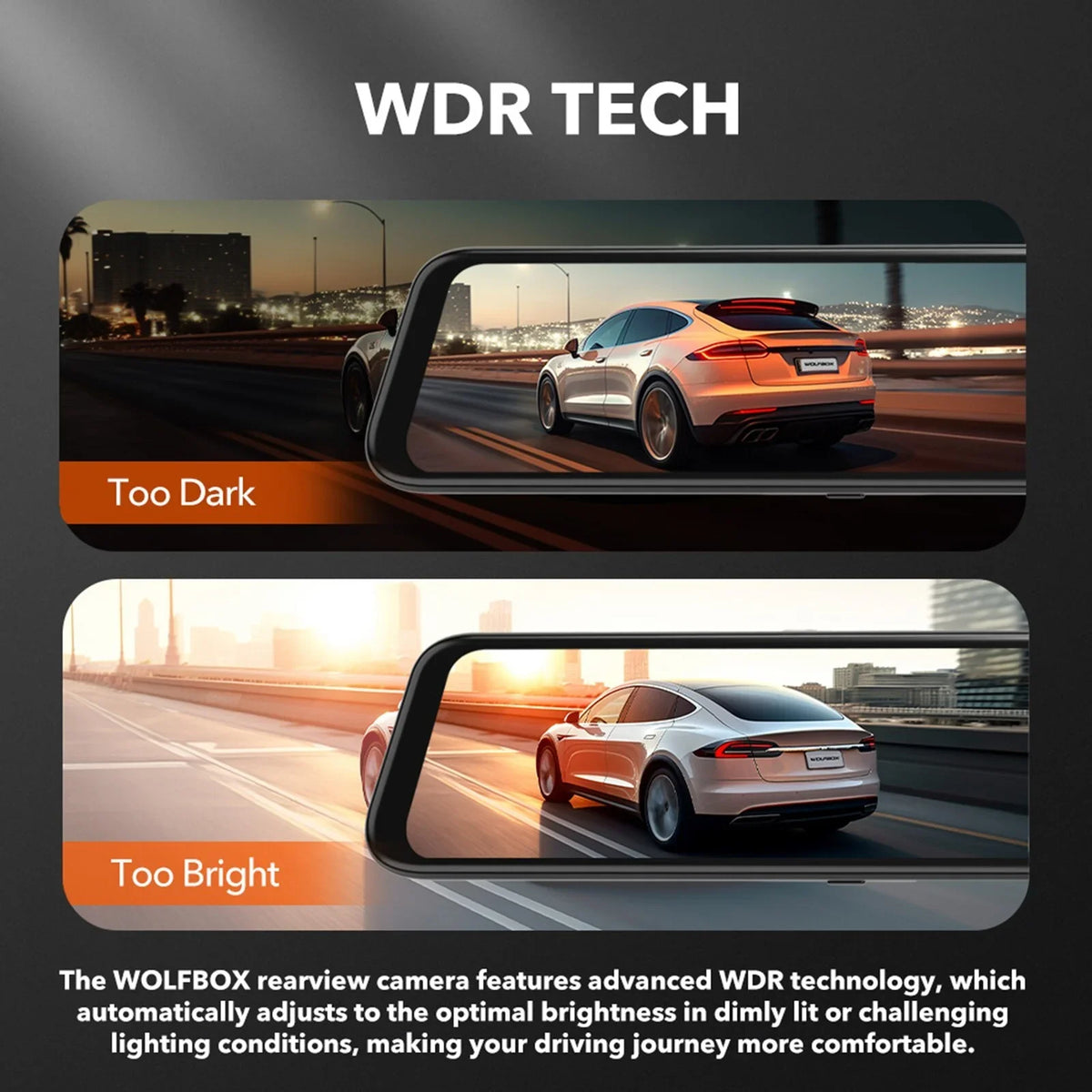 12" 4K Mirror Dash Cam, 2160P WiFi Rear View Mirror Dash Cam with 1440P Rear Camera, WiFi Dual Dash Camera for Cars with Parking Assist, G-Sensor, 64GB TF Card & GPS - Perfect for your project