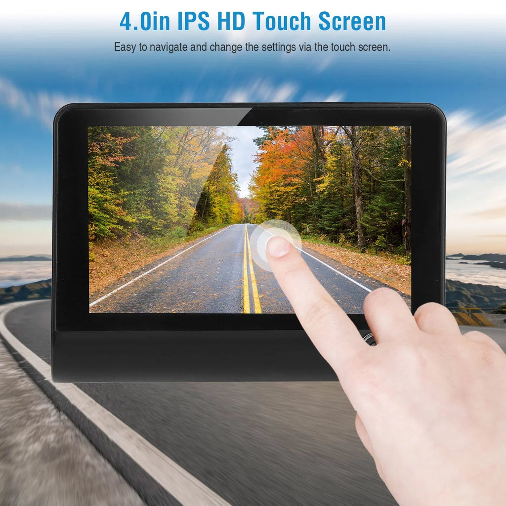iMouTEK 1080P Touch Screen Car Dash 4in Cam Dash Camera Front and Rear Camera with G-Sensor Loop Recording Motion Detection - Perfect for your project