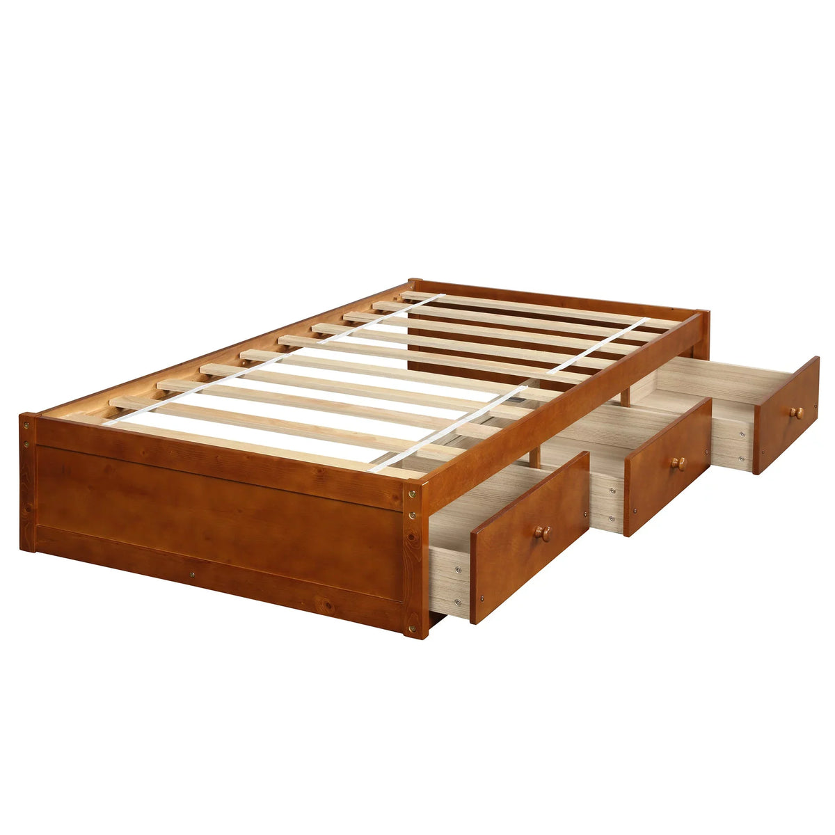 Top-quality Oris Twin Size Wooden Platform Bed - Oak