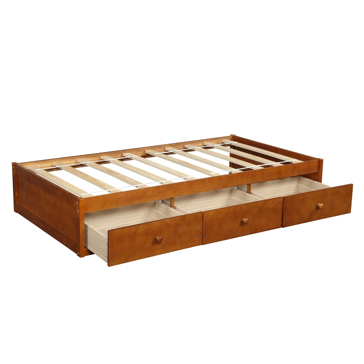 Top-quality Oris Twin Size Wooden Platform Bed - Oak