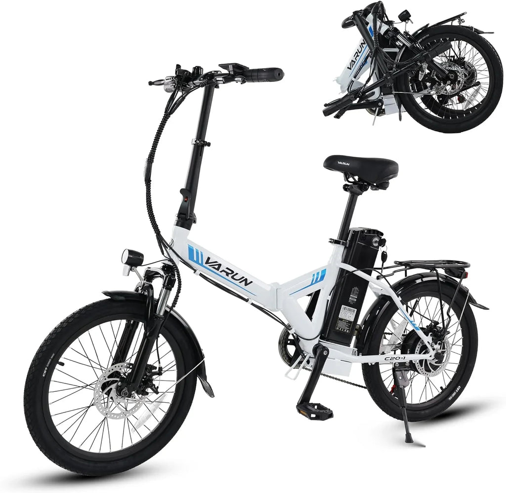 Top-quality VARUN Electric Bike - 500W Folding Ebike with Stylish 20" Wheels, 48V Lithium Battery for 40 Miles Range and 20MPH Speed