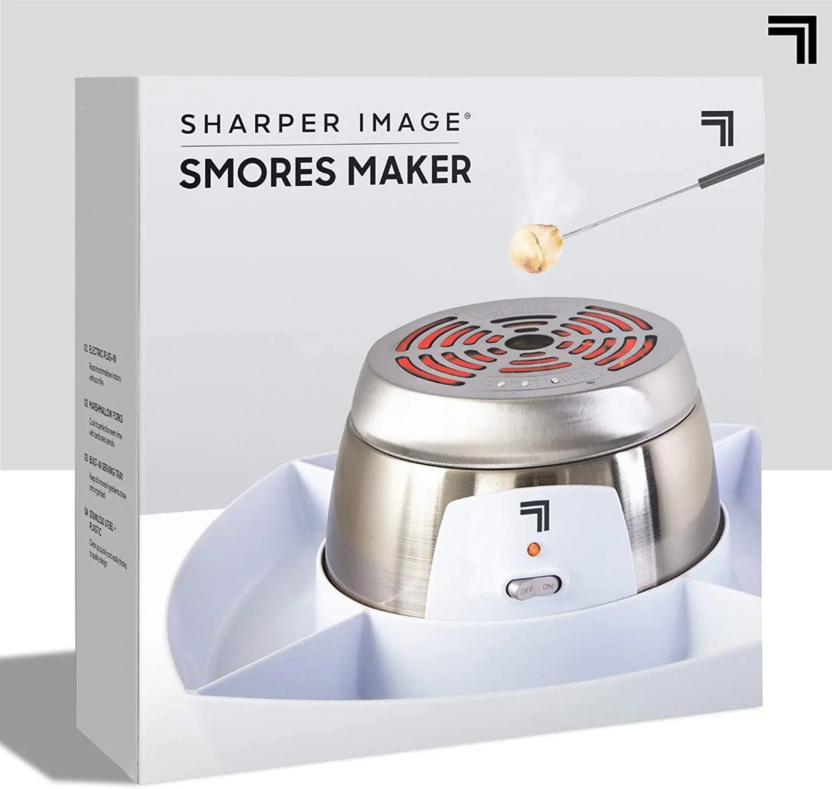 Top-quality SHARPER IMAGE Electric Tabletop S'mores Maker for Indoors, 6 Piece Set