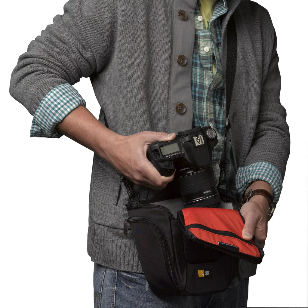 Case Logic Carrying Case (Holster) Camera, Accessories, Battery, Cable, Lens Cap, Memory Card, Cloth - Black - Perfect for your project