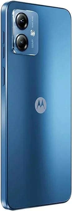 Motorola Moto G14 Dual SIM (2023) 4G LTE (4/128GB) 6.5" IPS LDC Display | Android 13 | 50MP Rear Camera | 5000mAh Battery | International Model - (Sky Blue) - Perfect for your project