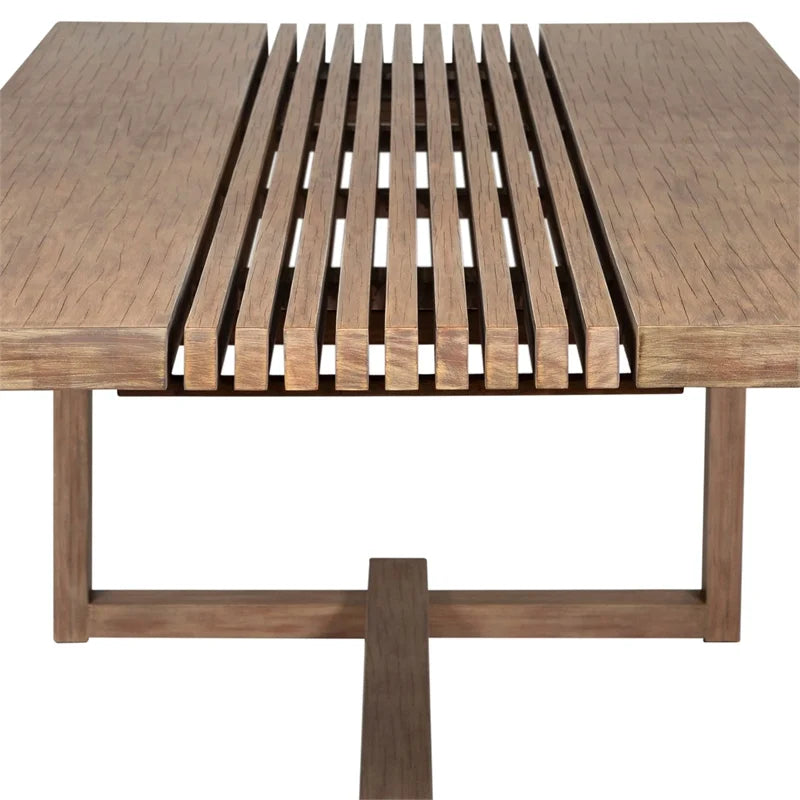 Glendora Island Outdoor 7 Piece Live Edge Dining Set in Eucalyptus and Rope - Perfect for your project