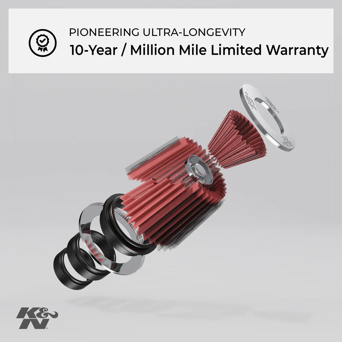 Top-quality K&N Engine Air Filter: High Performance, Premium, Washable, Industrial Replacement Filter, Heavy Duty: E-3322