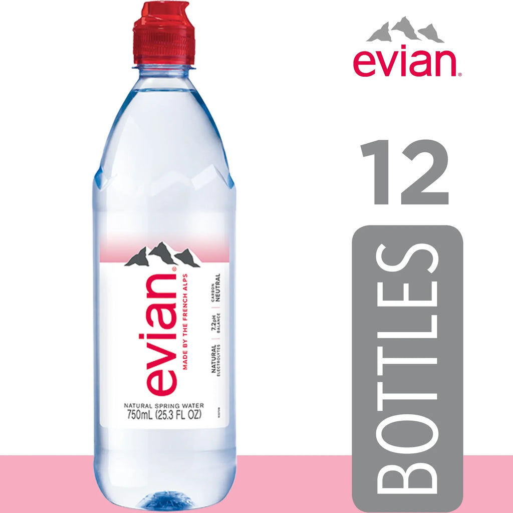evian Natural Spring Water, 25.36 Fl Oz, 12 Count Bottles - Perfect for your project