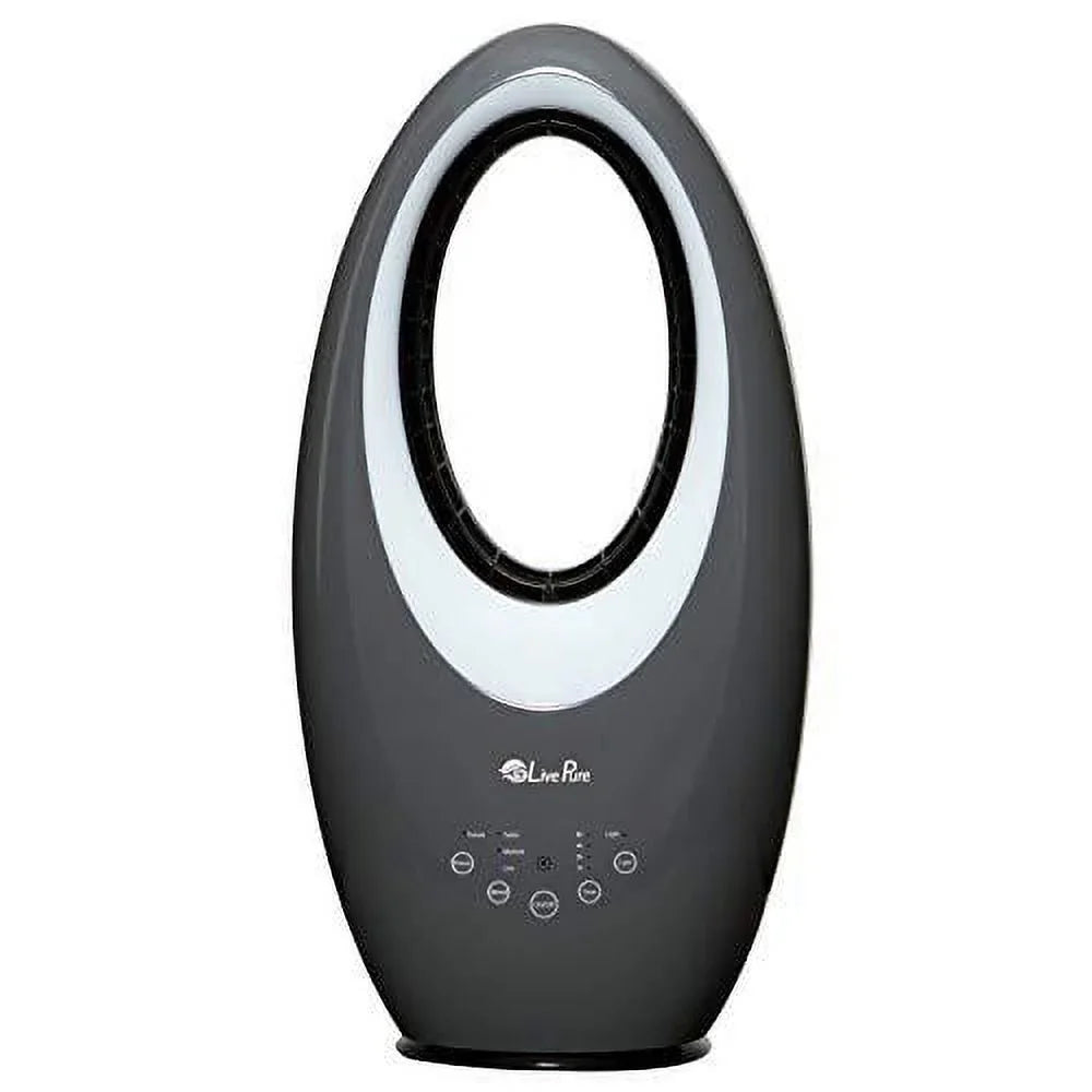 Top-quality Livepure Bladeless Auto-Duster Fan, Oscillating Fan with Filter, Cooling Air Circulator- Graphite