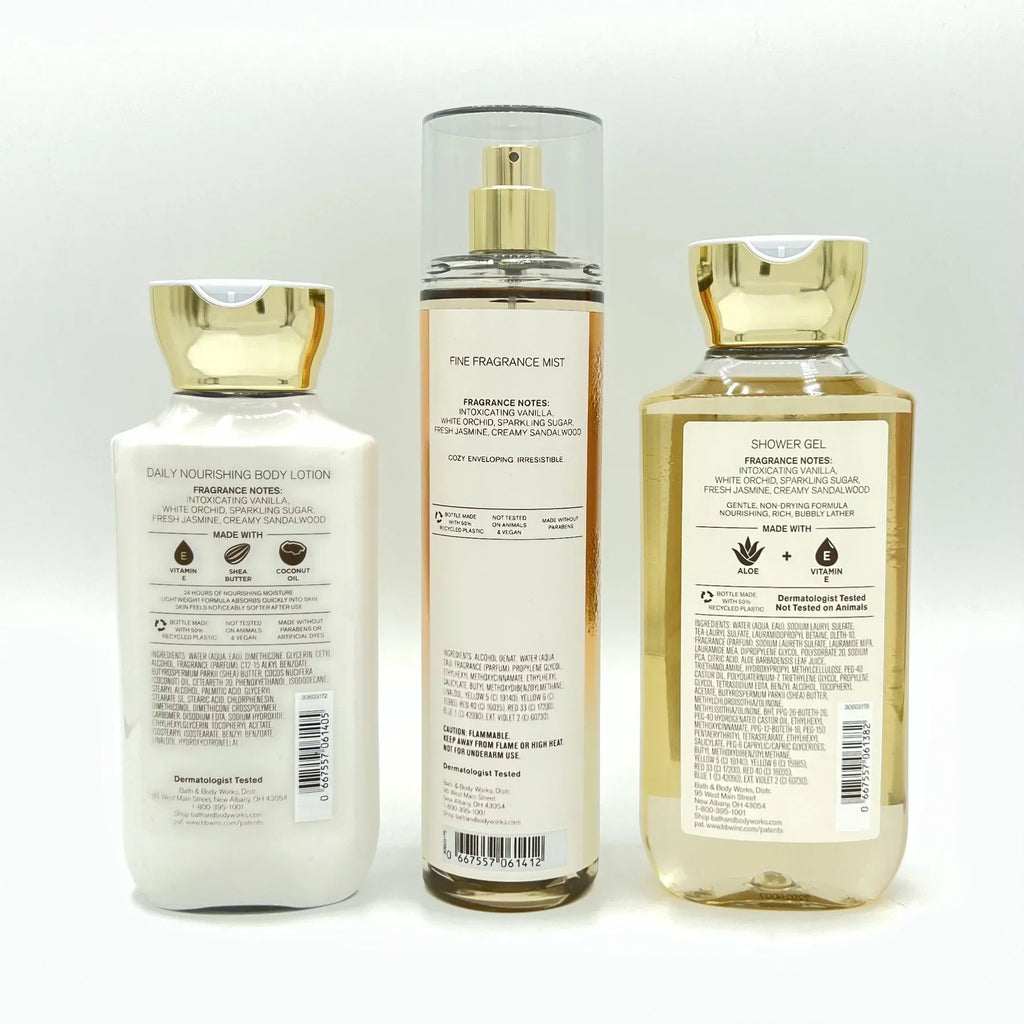 Top-quality Bath & Body Works Warm Vanilla Sugar 8oz Body Lotion, 8oz Fine Fragrance Mist and 10oz Shower Gel 3-Piece Bundle