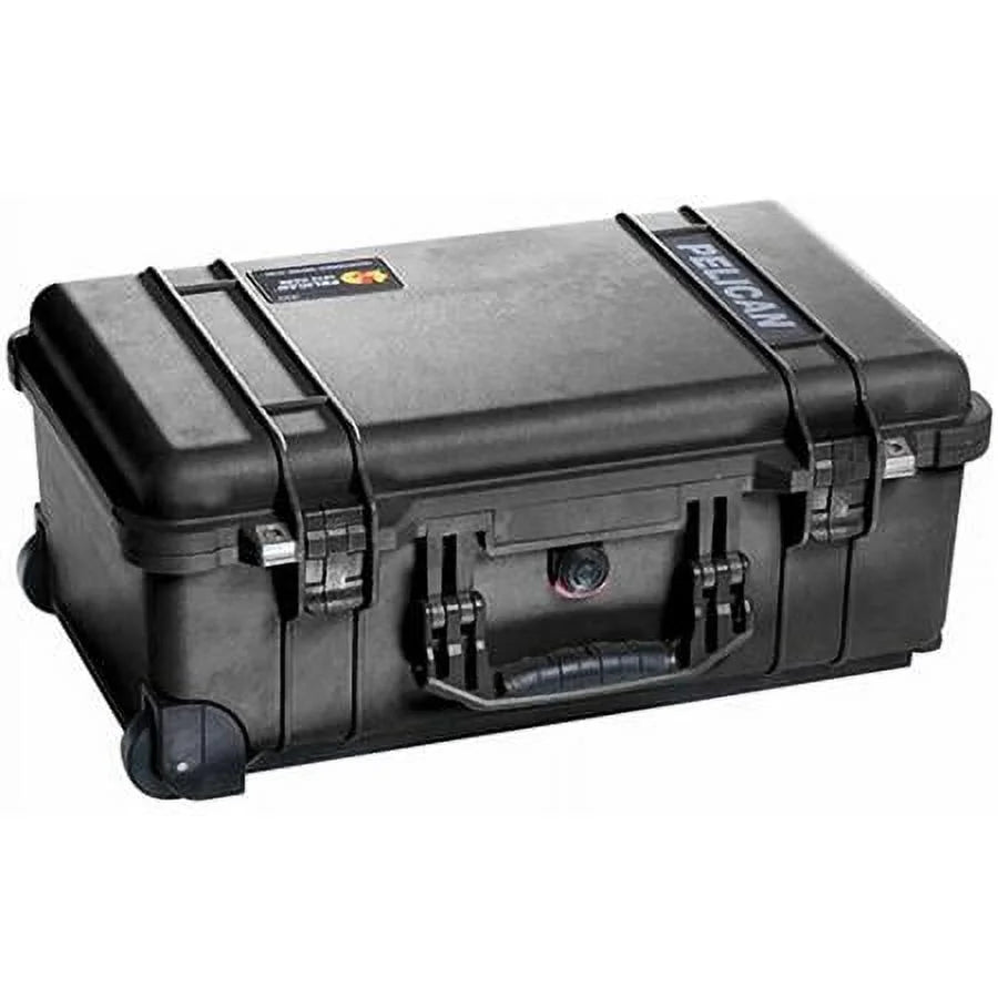 1510LFC Laptop Overnight Watertight Carry On Hard Case with Foam Insert, Laptop Sleeve & Wheels - Charcoal Black - Perfect for your project