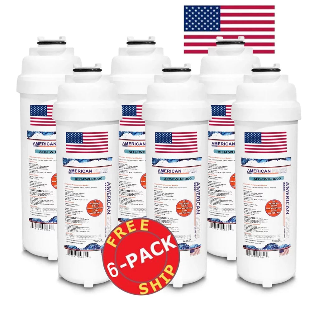 AFC Brand , Water Filters , Model # AFC-EWH-3000 , Compatible with ElkayÂ® LRPB28RAK - 6 Pack - Made in U.S.A.