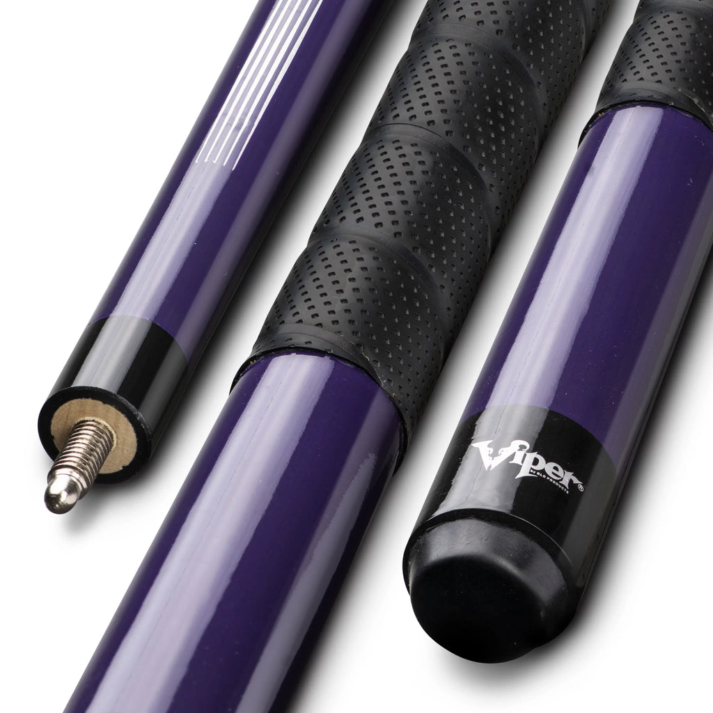 Top-quality Viper Sure Grip Pro 58" Billiard/Pool Cue, 2 Piece, Purple, 19 Ounce