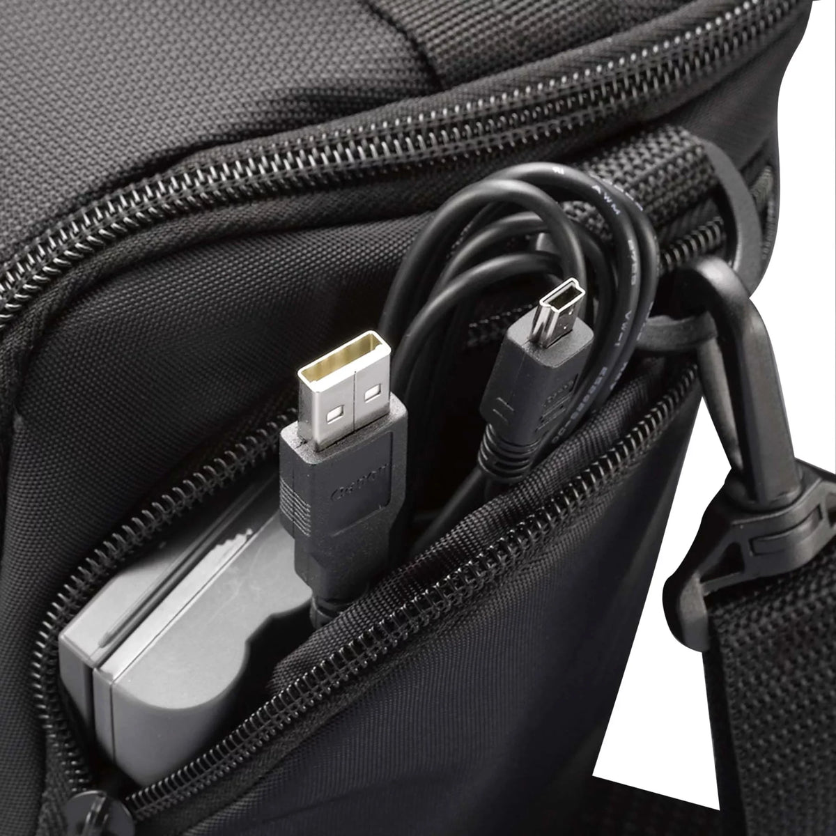 Case Logic Carrying Case (Holster) Camera, Accessories, Battery, Cable, Lens Cap, Memory Card, Cloth - Black - Perfect for your project
