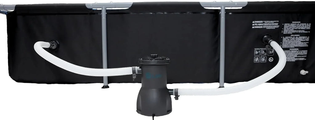 Lark 7' x 24" Square Metal Frame Splash Pool with 530 gallon Filtration Pump - Perfect for your project