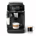 Philips z serii 2300 w pełni zautomatyzowany ekspres do kawy - 4 napoje, nowoczesny, kolorowy ekran dotykowy, LatteGo, SilentBrew, młynek w 100% ceramiczny, filtr AquaClean. Czarny, matowy (EP2330/10)(4 specjały kawowe/System mleczny Latte Go)