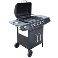 Grill gazowy Vidaxl z 4+1 palnikami, czarny(Por omisión)