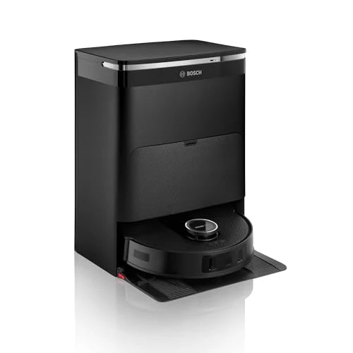 Bosch Spotless Max Robot sprzątający z funkcją mopowania, moc ssania 11 000 Pa, wysuwana nakładka mopującą, stacja czyszczącą, nawigacją Smart Vision, aplikacja Bosch Home Connect, BCRDW3B, czarny(Smart Vision)